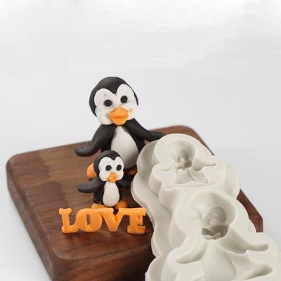 Penguins Mould Silicone Mold Fondant Cake Decorating Tool Gumpaste Sugarcraft Chocolate Forms Bakeware