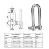   D Shackle 304 Stainless Steel Straight   Screw Pin Chain Wire Rope Connector