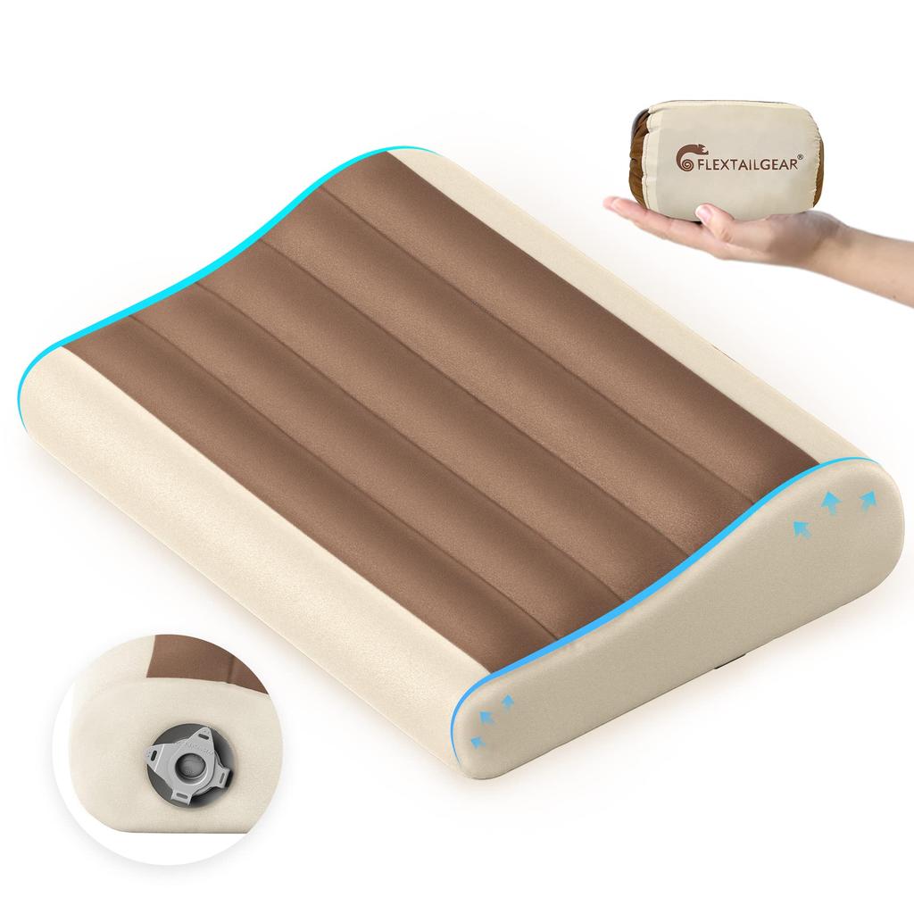FLEXTAILGEAR Air Camping Easy To Portable Outdoor Travel Air Travel Easy To Camping Air Lumbar Can Be Used At Sleeping In the Airplane Pillow, Pillow,