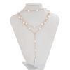 Temperament Simple Pearl Chain Fringed Necklace Female, Cold Wind Multi-Layer Neck Chain Necklace