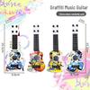 Children's Graffiti Mini Guitar Ukulele - Playable Musical Instrument Toy for Boys and Girls, with Free Shipping