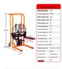 Compact Lightweight Electric Manual Hydraulic Forklift with Foldable Stacker