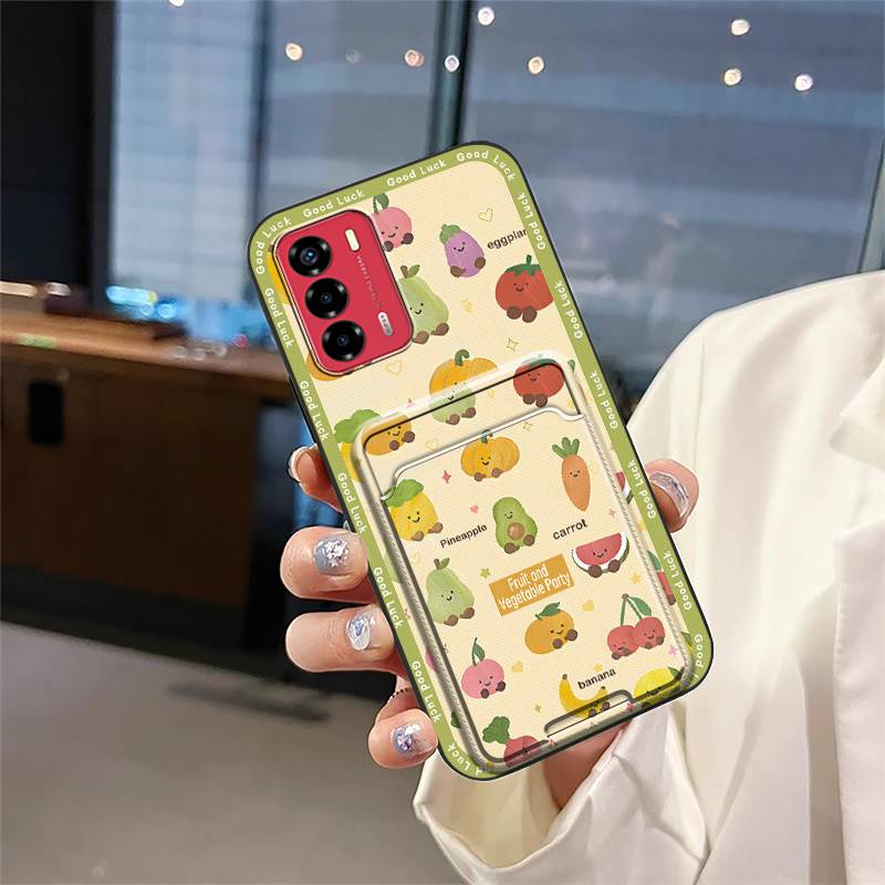 Graffiti Fashion Design Phone Case For ZTE Blade V40 Vita/A72 Anti-dust Waterproof Card Bag Full Wrap Dirt-resistant TPU