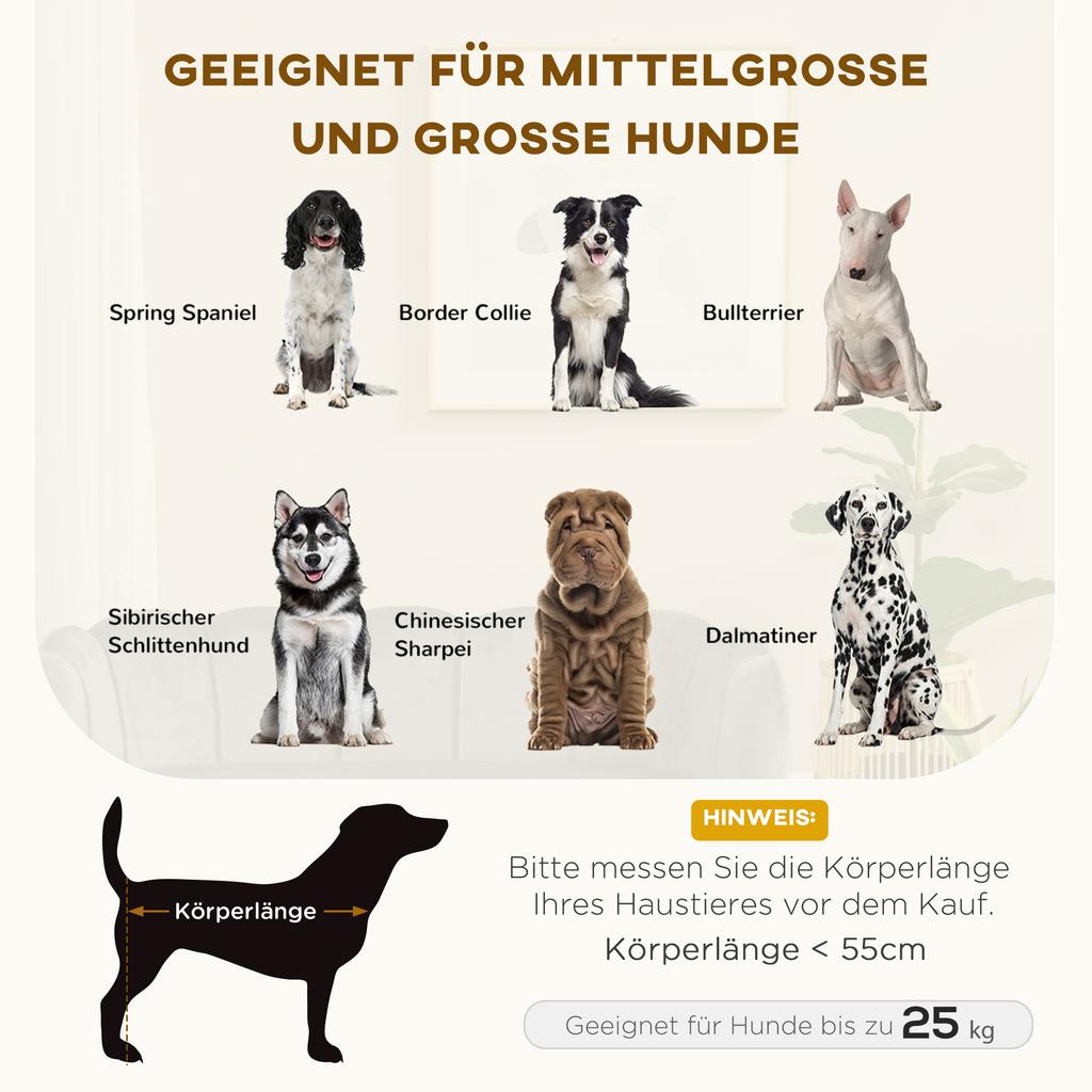 Dog Sofa, Pet Couch Bed for Medium, Large Dogs, with Legs, Cushion - Grey