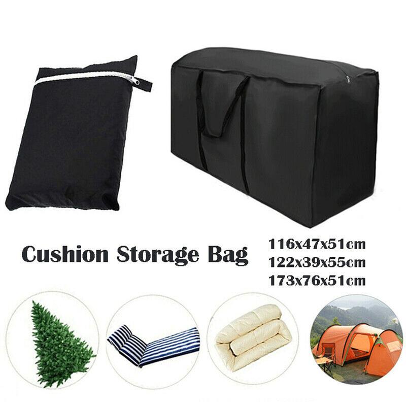 Outdoor Furnitures Storage Bag Oxford Cloth Waterproof Black Garden Furniture Covers Multifunctions Christmas Tree Organizer
