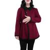Autumn/Winter Woolen A-line Slimming Collared Shirt for Middle-Aged Women