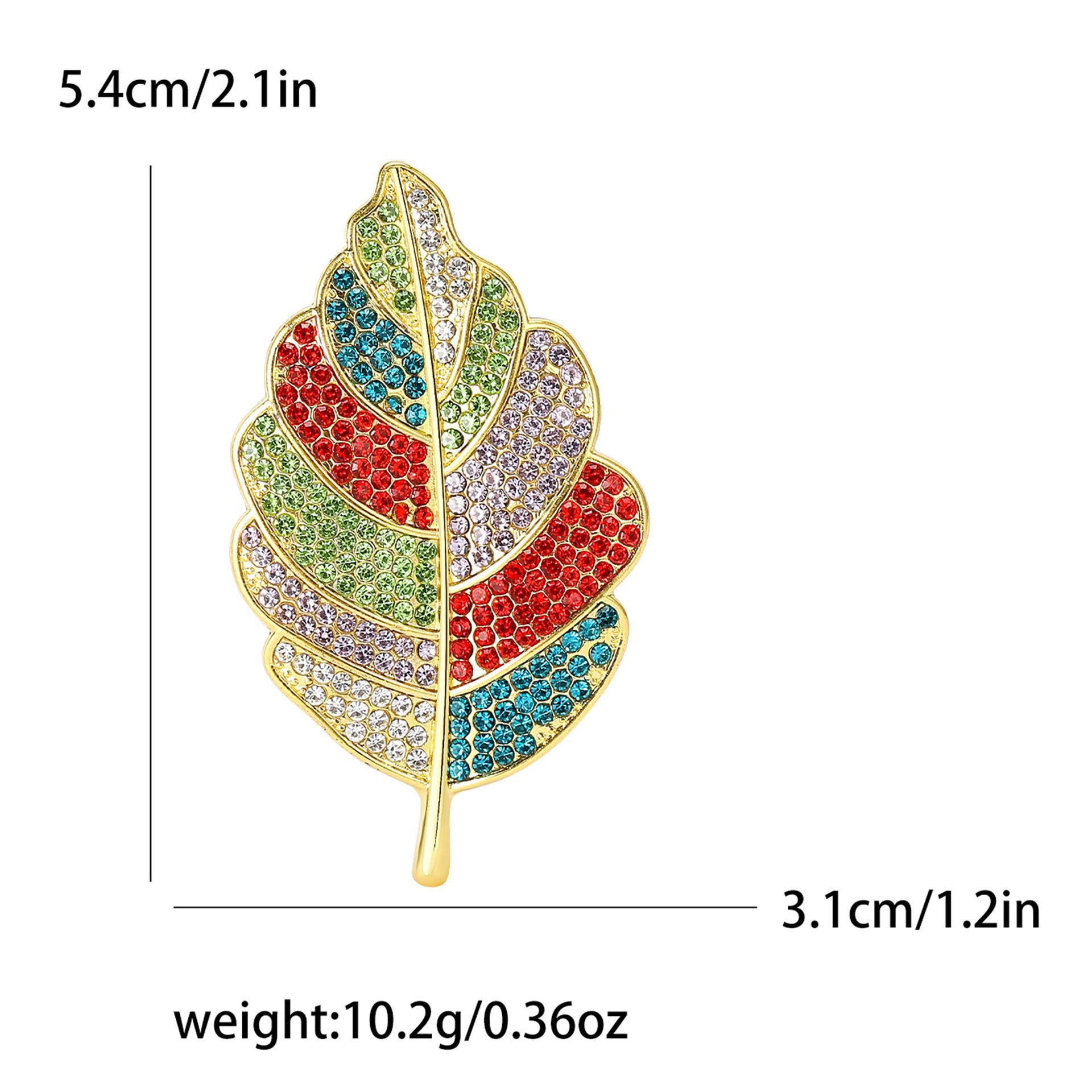 

Модная креативная брошь из цветного сплава в виде листа, булавка со стразами и растениями, женская одежда, аксессуары, корсаж