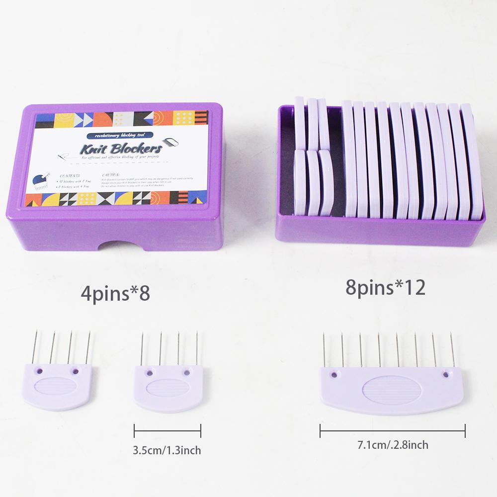 20PCS Premium Stainless Steel Knitting Blockers Set 2 Sizes Blocking Combs & Pins Professional Knitting & Crochet Blocking Tools
