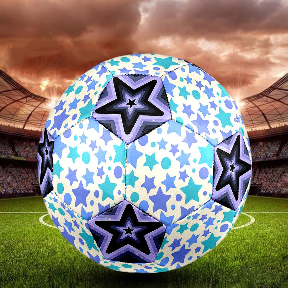 1PC Star Circle Galactic Kaleidoscope Soccer Ball Size 5 Football Machine Sewn Indoor/Outdoor Universal Football A98