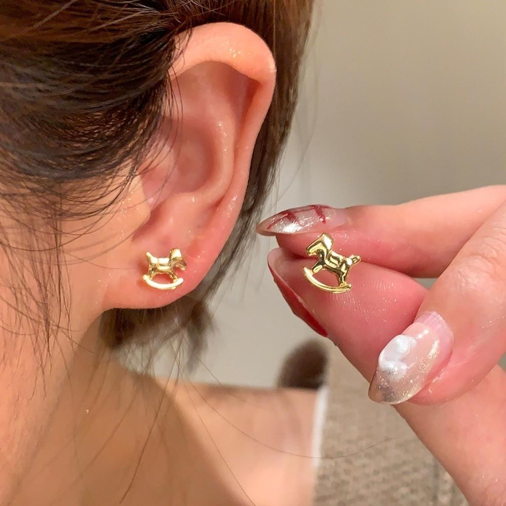 Fashion Jewelry Mini Horse Ear Studs Cartoon Drop Earrings  Chinese Horse New Year