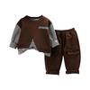 Kids Casual Long-Sleeve Set, Comfortable Daily Wear Outfits