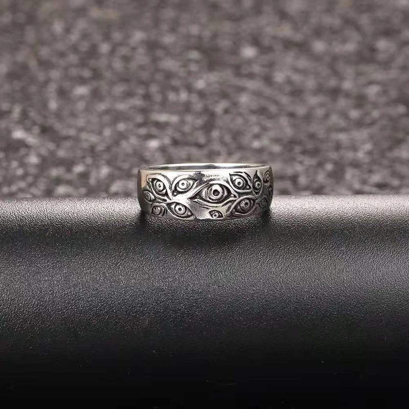 Anime Rings Ryomen Sukuna Cosplay Black Dead Eye Unisex Ring Prop Jewelry Outfits Gift Accessories