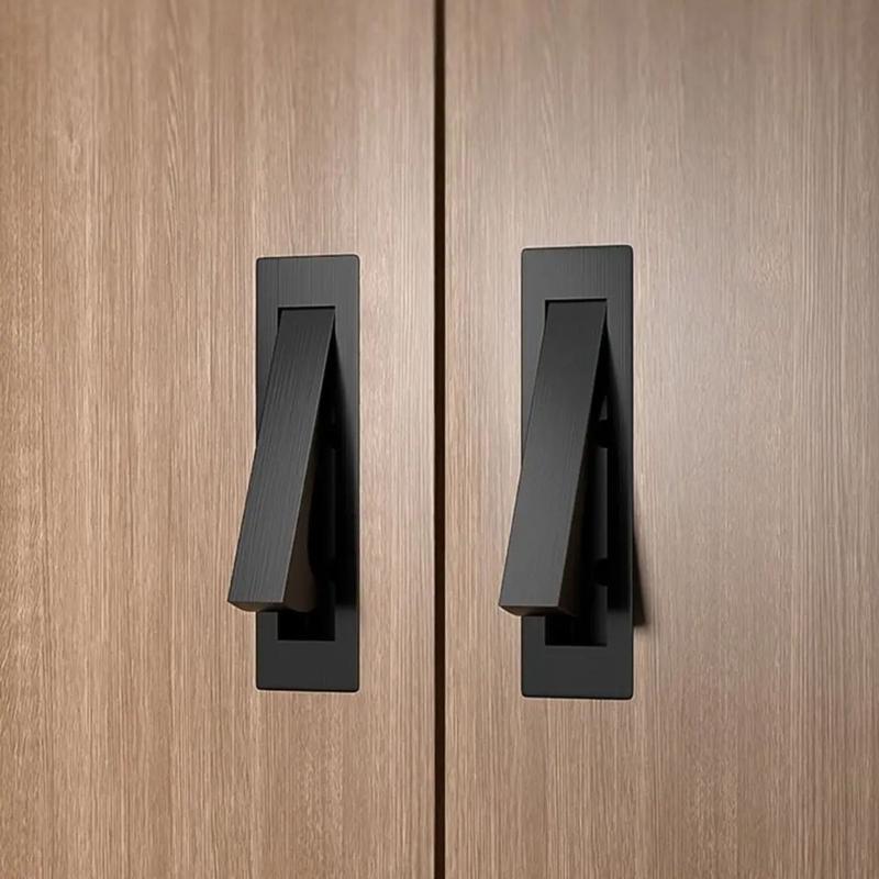 Recessed Cabinet Door Pull Handle Flush Mount Drawer Handle Kitchen Cupboard Sliding Door Handles Furniture Hardware