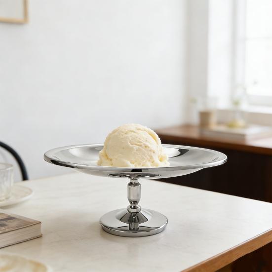 Stainless Steel Ice Cream Cup with Base Metal Dessert Bowl for Pudding Fruit Salad Multi-Purpose Serving Bowl for Parties And Restaurants