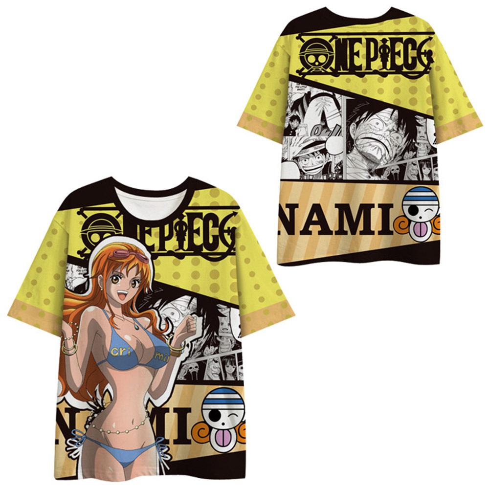 13 Colors ONE PIECE T Shirt for Men Women Summer Clothing Fitness O Neck Anime Man T-shirt for Male Oversized New Men T-shirts Tops