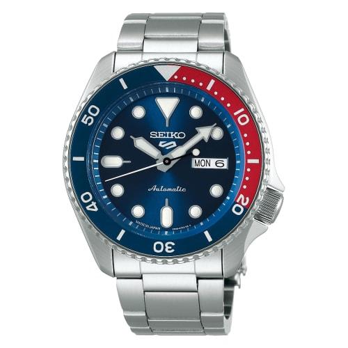 Seiko Uhr Five Sports Sportlicher Stil SBSA003 Herren Silber