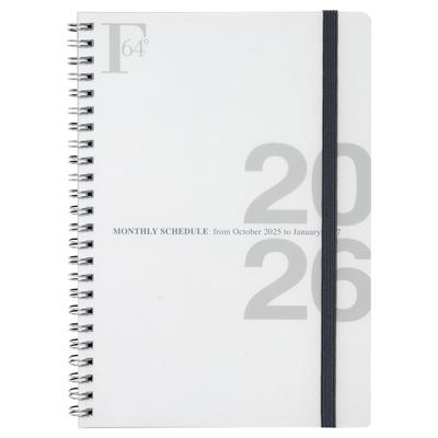 Kyokuto 2026 Planner, Starting October 2025, FOBCOOP, A5, Double-Ring Binding, Monthly, White, PBF57W26