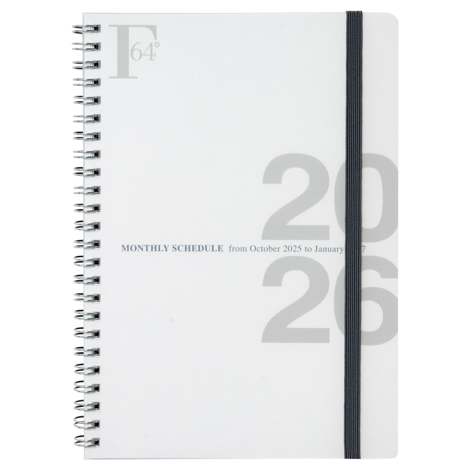 

Kyokuto 2026 Starting October PBF57W26 Planner, 2025, FOBCOOP, A5, Double-Ring Binding, Monthly, White, белый