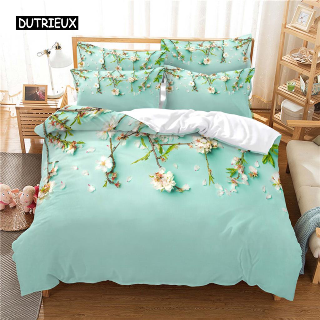Beautiful  Flower Bedding Set Duvet Cover Set 3d Bedding Digital Printing Bed Linen Queen Size Bedding Set Fashion Designs