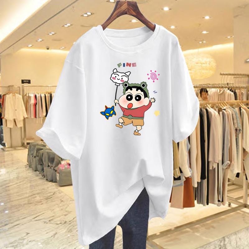 

pure cotton white letter short-sleeved T-shirt women s summer 2025 new loose casual top bottoming shirt ins S