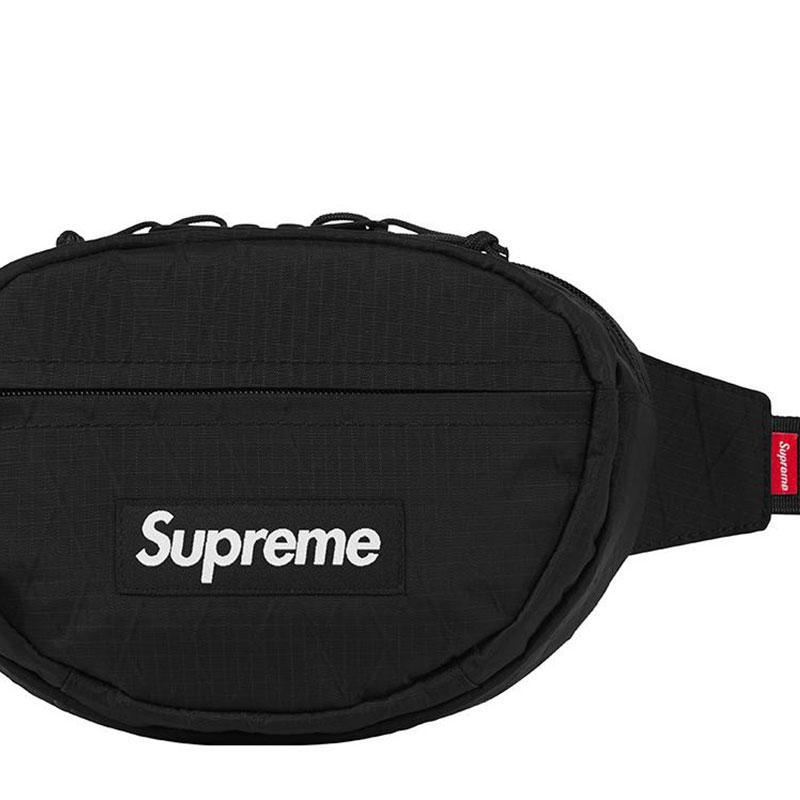 Supreme FW18 Fabric Sling Bag, Crossbody Bag, Fanny Pack Regular Unisex Black SUP-FW18-6950
