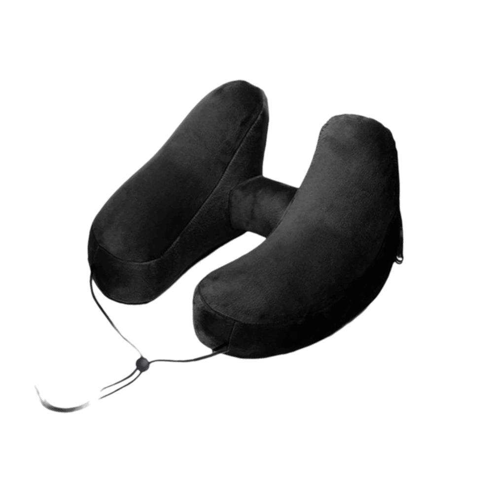 Inflatable Design Travel Neck Pillow Breathable Design H-Shaped Pillow  Long-Distance чёрный