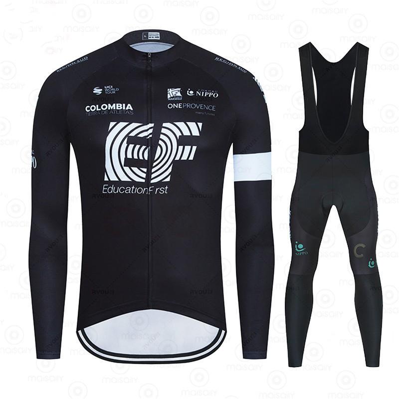 Mens Long Sleeve Cycling Jersey Set Team Edition Mountain Road Bikes Outdoor Riding Gear