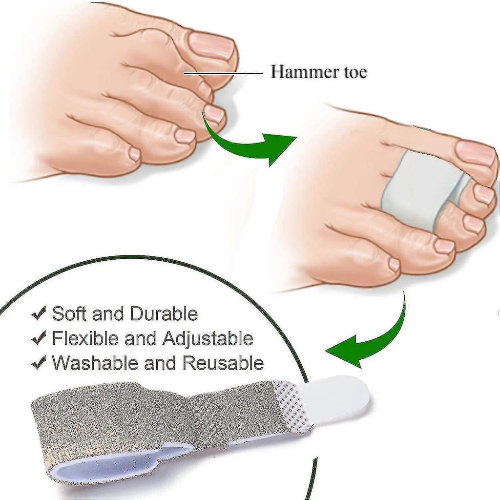 8-pack Of Hammer Toe Straighteners For Straightening Hammer Toes, Broken Toes, Crooked Toes And Overlapping Toes