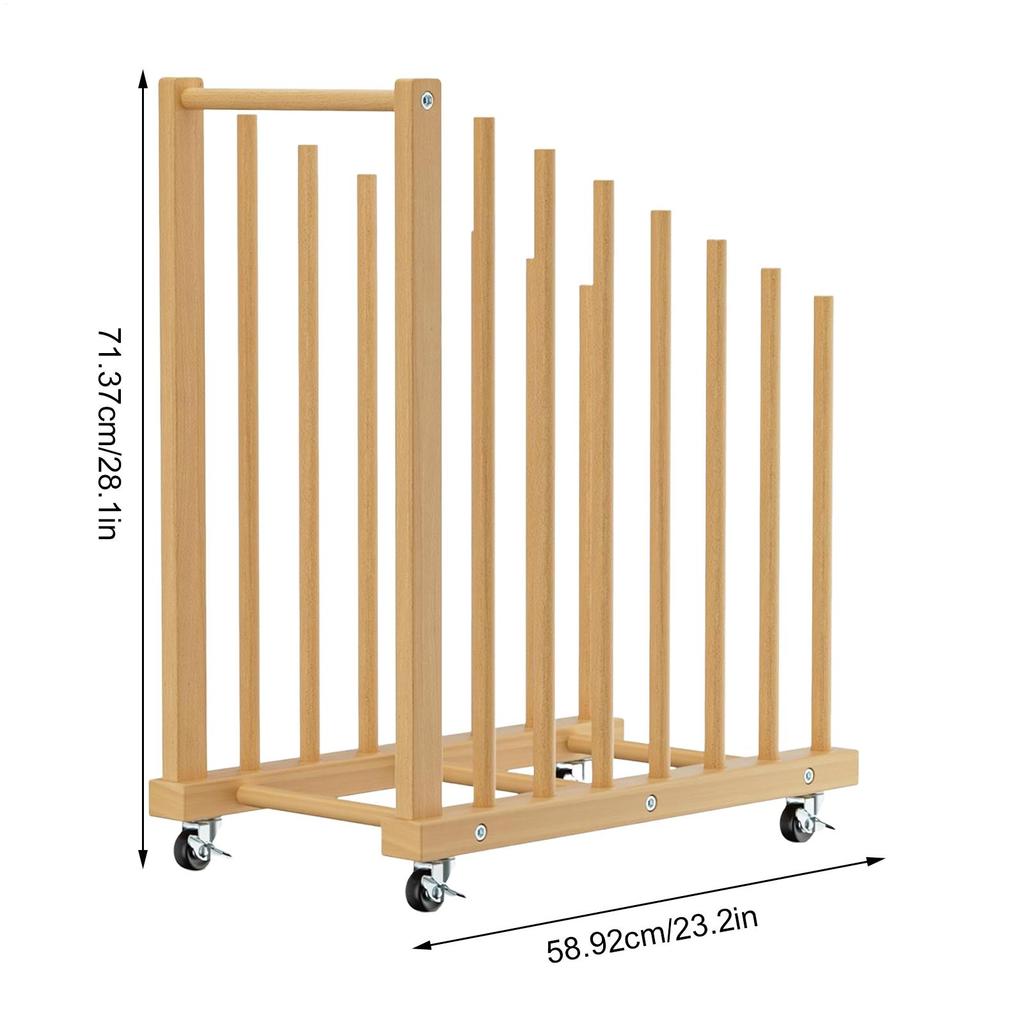 Scaffale porta tela per pittura in legno, salvaspazio, porta tele, portaoggetti per arte, per opere d'arte, poster, carta, aula, studio, scrivania