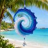 Beach House Hanging Decoration Ocean Wave Crochet Wind Spinner DIY Kit, Coastal Handmade Birthday Gift for Crafters Craft Ornament Home
