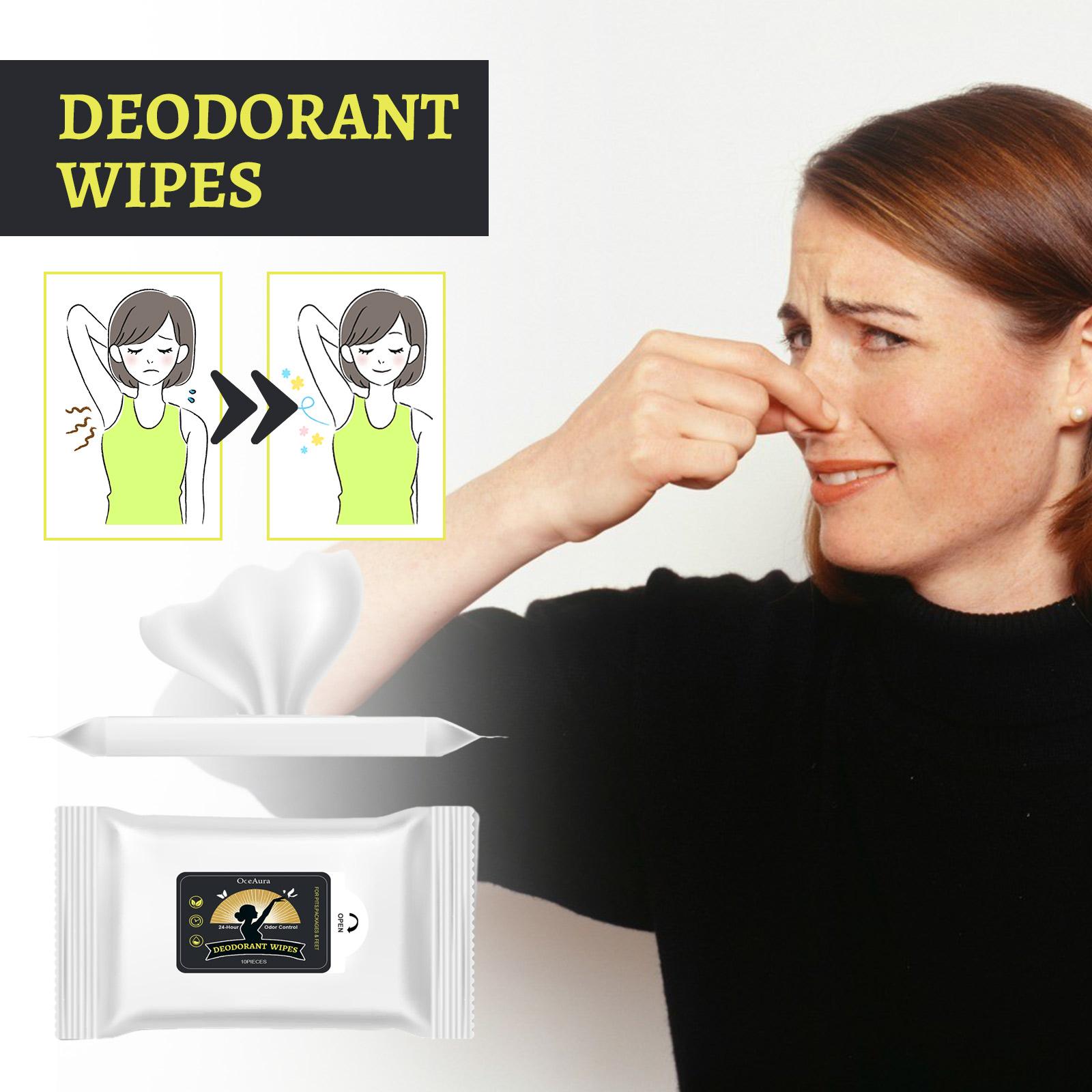 OceAura Влажные салфетки для устранения запаха - Мягкие очищающие салфетки для использования после тренировки, для протирания тела, удаления запаха и свежего аромата 3 шт. продано 10pieces