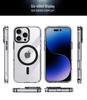 Transparent Magnetic Suction iPhone 16 Pro Max Case with Metal Airbag Protection