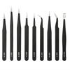 Tweezers Set with Canvas & Leather Bags - Portable Multi-use Tools for Gardening, Aquarium, Clamping & More