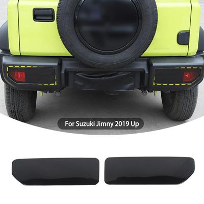 ABS Car Taillight Decoration Cover Fit for Suzuki Jimny 2019 Up Exterior Accessories,Smocked Black