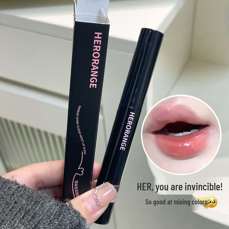 HERORANGE Hydrating Lip Jelly: Watery Mirror Shine for Plump, Youthful Lips - Korean Style Solid Gloss