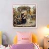 Full Embroidery Eco-cotton Thread 11CT Printed Girl Cross Stitch Kit Art 50x50cm
