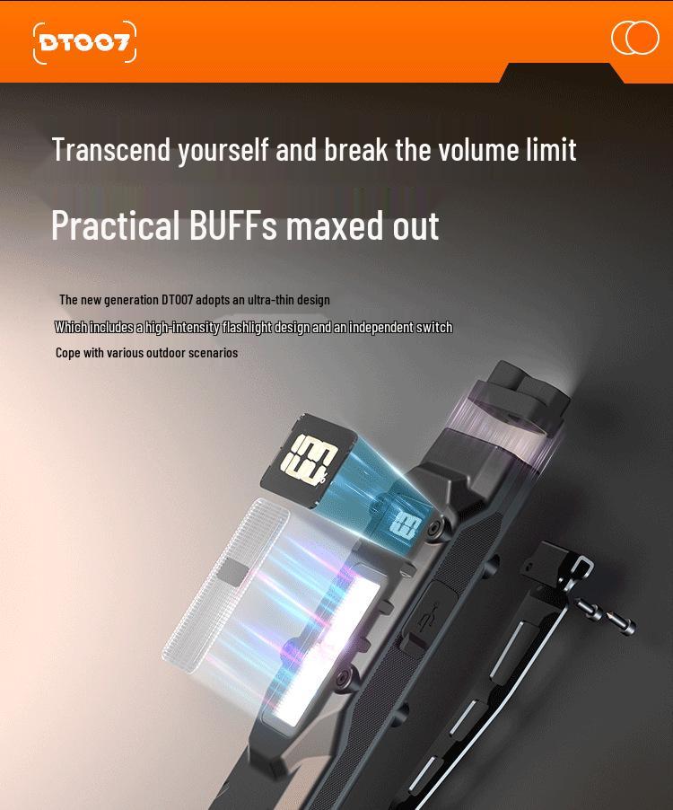 Ultra-Thin Rechargeable Tactical Flashlight: High-Intensity, Super Bright Self-Defense & Outdoor Work Light