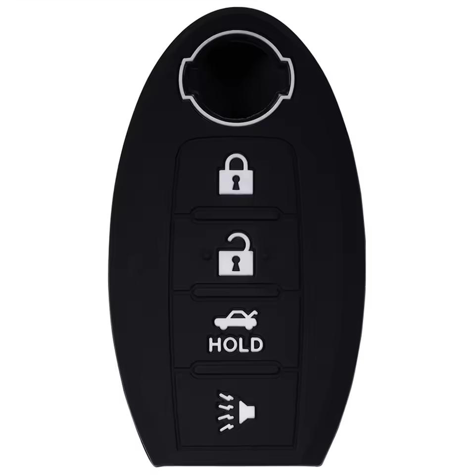 Silicone Key Fob Cover Case 4 Button Fits For Nissan Versa Leaf Sentra Sl Murano Maxima Altima Remote Fob