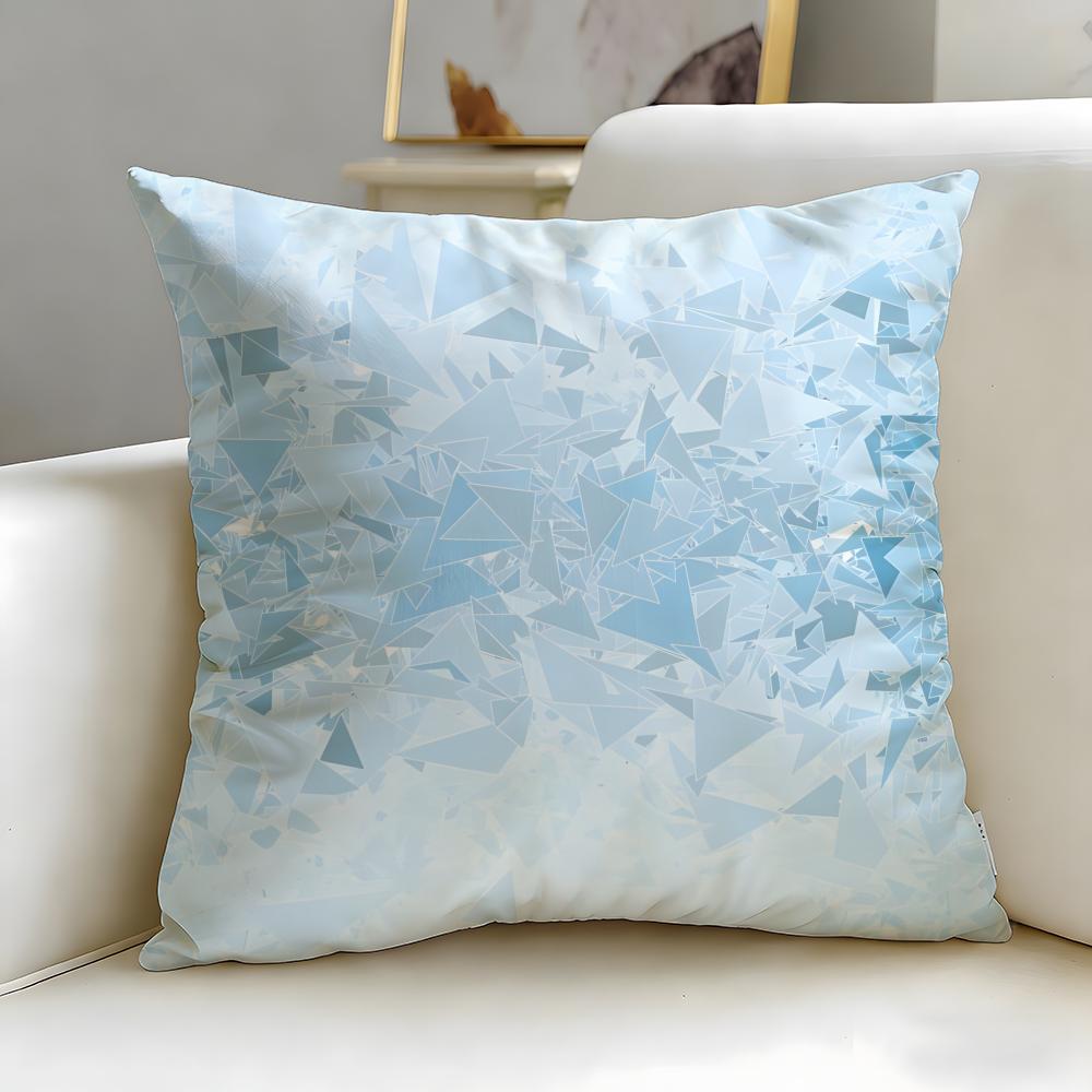 Cracked Ice Pattern Cushion Cover Soft  EasyWash Pillow Case  Versatile for Couch Bed Travel and Office