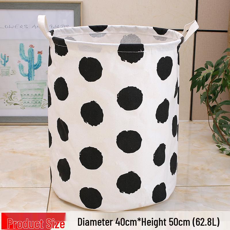 Waterproof Cotton Linen Laundry Basket and Toy Storage Hamper