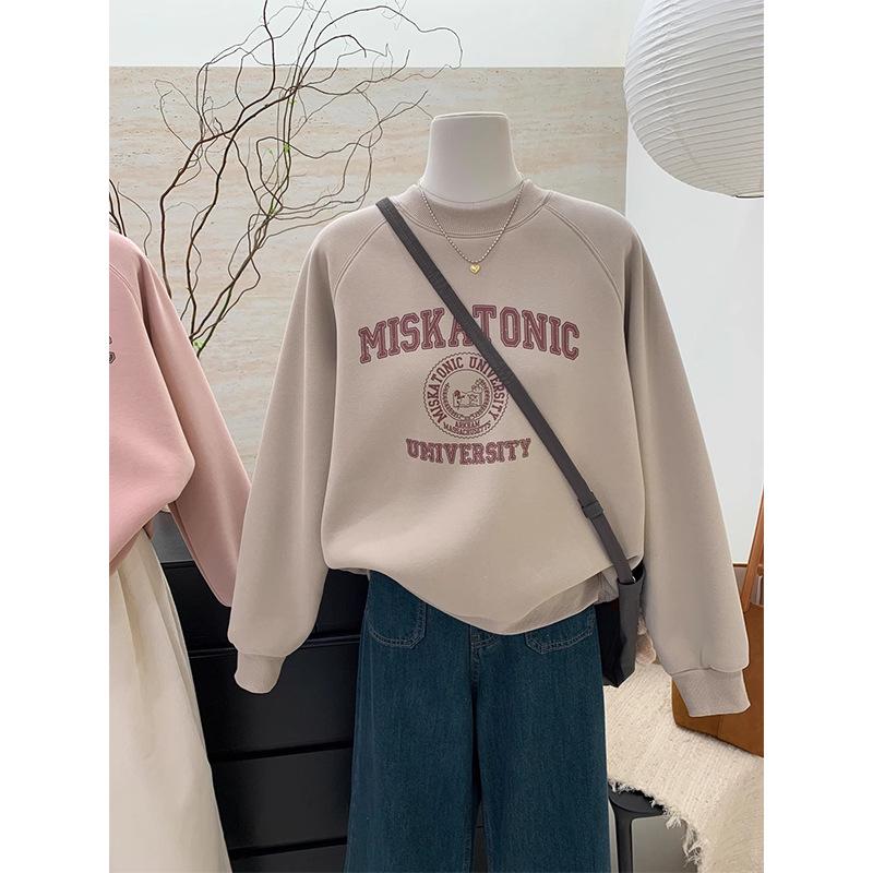 Women's Crew Neck Sweatshirt - Stylish for Spring & Autumn 2025, Perfect As an Autumn/Winter Layer, Long-Sleeve Design