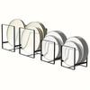 1Pc Kitchen Cabinet Plate Storage Countertop Dish Rack Drawer Dinner Plate Partition Drain Rack Layered Storage Rack Accessories