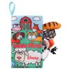 Quiet Book for Toddler Animal Cognitive Fabric Activity Busy Book Montessori Baby Book Toys Cloth Crinkle Books for Babies