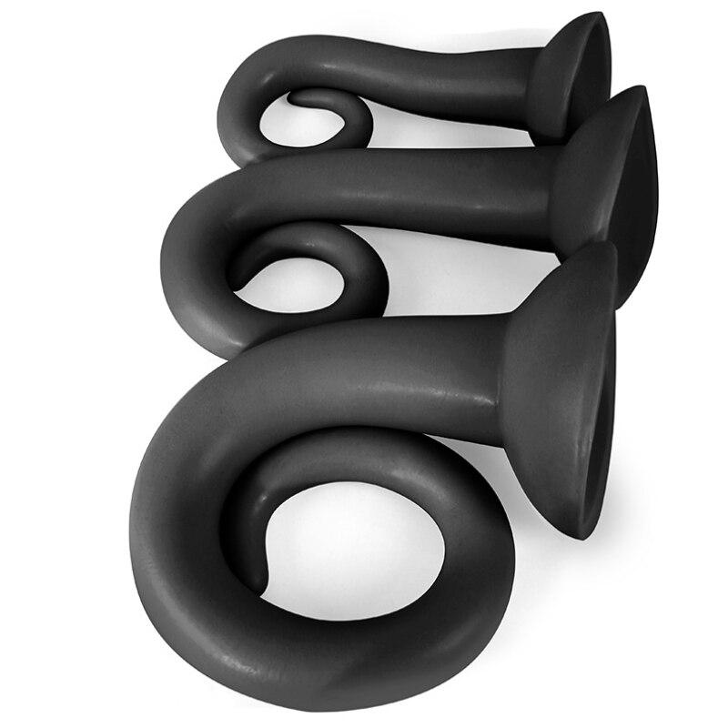 Silikonový anální kolík ocasní anální dilatátor Sexuální hračky pro dospělé Big Dildo s Sucker Fisting Realistický penis Gay BDSM Pegging Slave