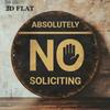 1pc 8x8in Vintage Round No Soliciting Sign Decorative Do Not Disturb Plaque for Home Office Store Gift