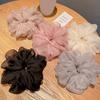 Sweet Oversized Organza Hair Ties Scrunchies Women Solid Color Mesh Hair Bands for Girls Summer Ponytail Holder Hair Accessories