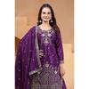 Presenting  New Designer Embroidered Chinon Sharara Suit With Sequence Embroidered Work