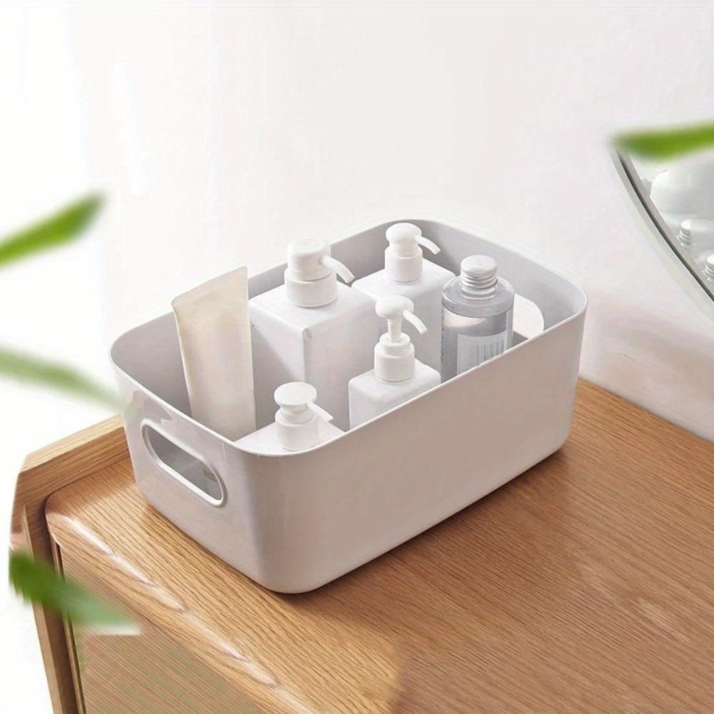 10Pcs Plastic storage box, desktop large storage box, cosmetics and miscellaneous items sorting, dormitory storage box
