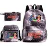 School Season Student Backpack Heat Transfer Backpack Satchel Pencil Bag Three-Piece Set