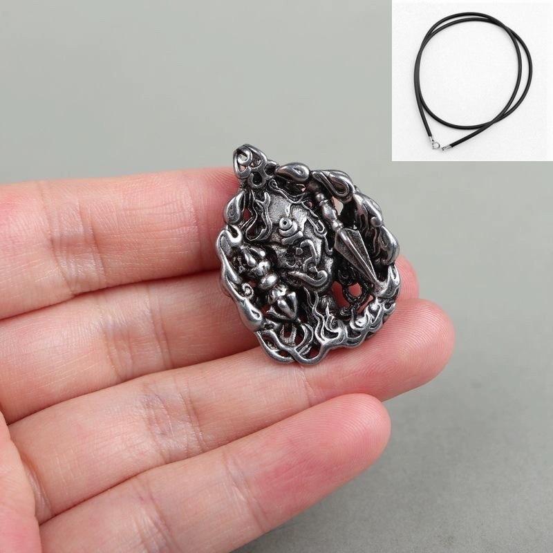 Nine-headed Flame Iron Scorpion Buddha Bead Necklace Pendant Tiantie Hardware Niang Pulling Iron Scorpion Body Protection Pendant